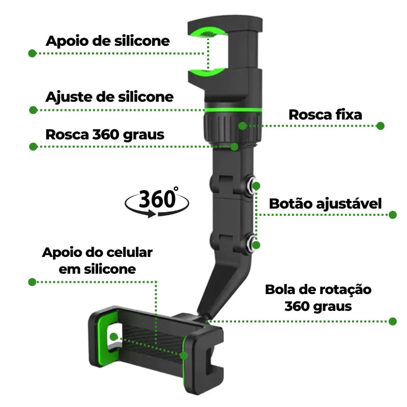 MULTIFLEX® - Suporte para Celular Veicular 360°